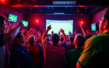 Live soccer fans watching a match at joemadfan.com, showcasing excitement and community.